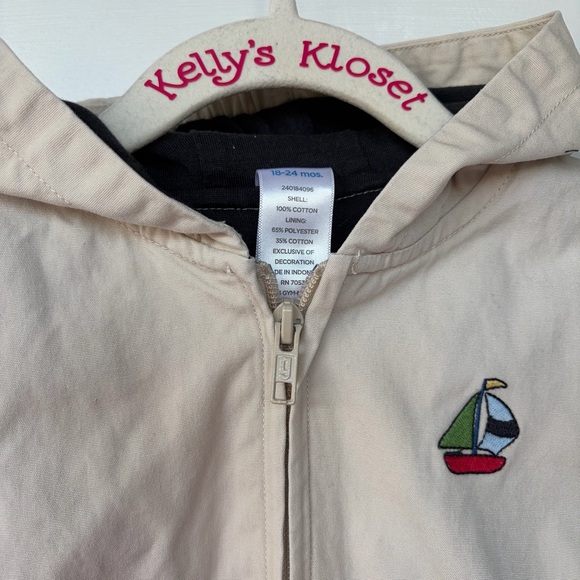 •Gymboree• Child’s Khaki Hooded Jacket - Size 18-24 Months - Picture 3 of 8
